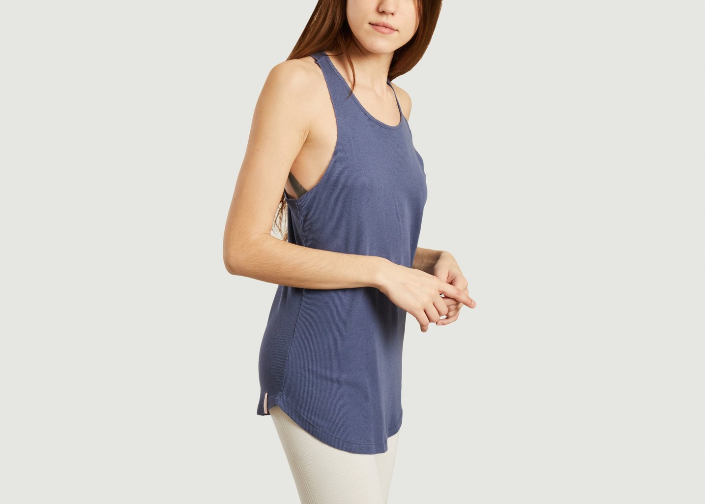 L'exception Débardeur De Yoga En Coton Et Modal Paripurna Bleu Marine Yoga Searcher