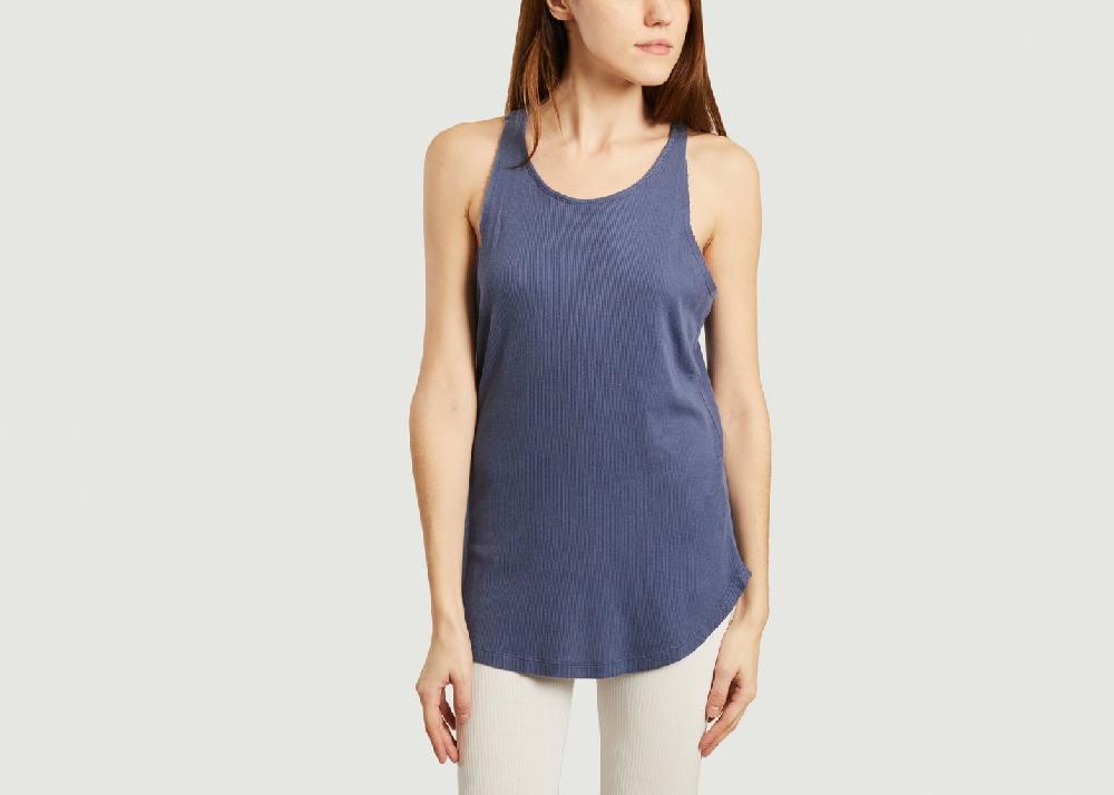 l'exception Débardeur de yoga en coton et modal Paripurna Bleu Marine Yoga searcher