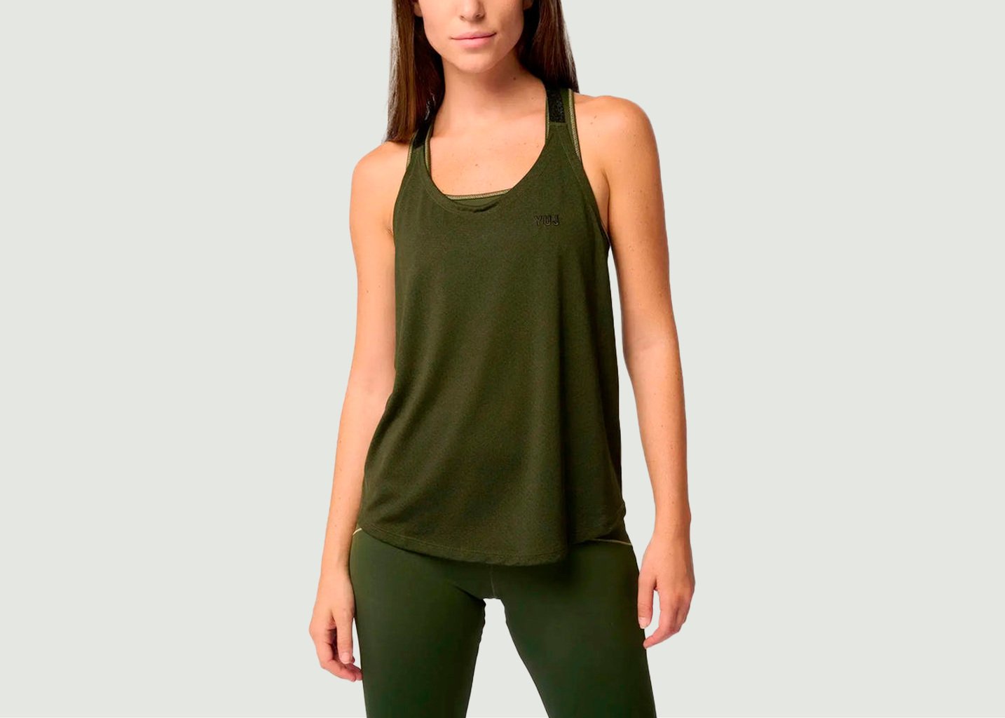 L'exception Débardeur De Yoga Leotee Khaki YUJ Paris