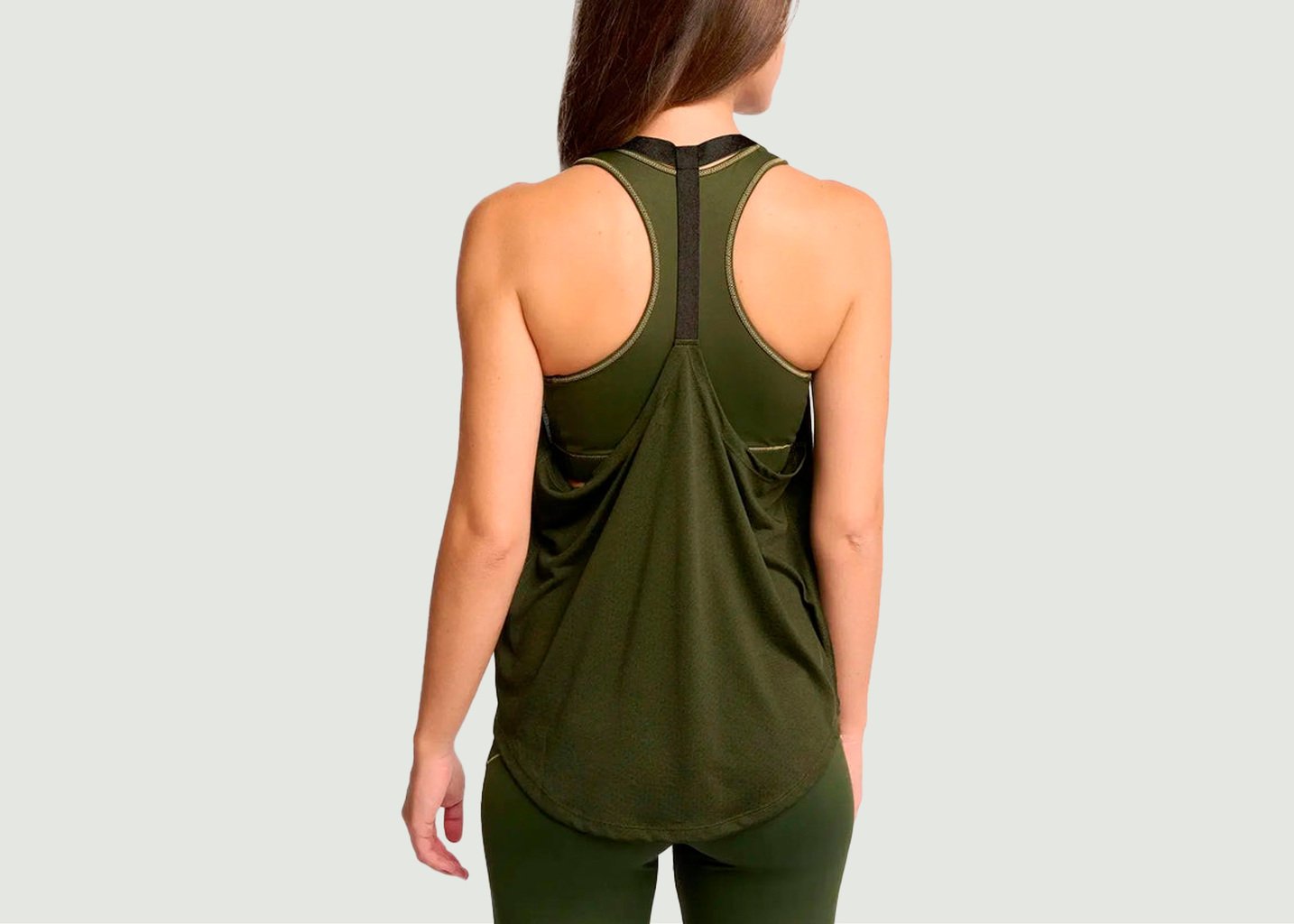 L'exception Débardeur De Yoga Leotee Khaki YUJ Paris