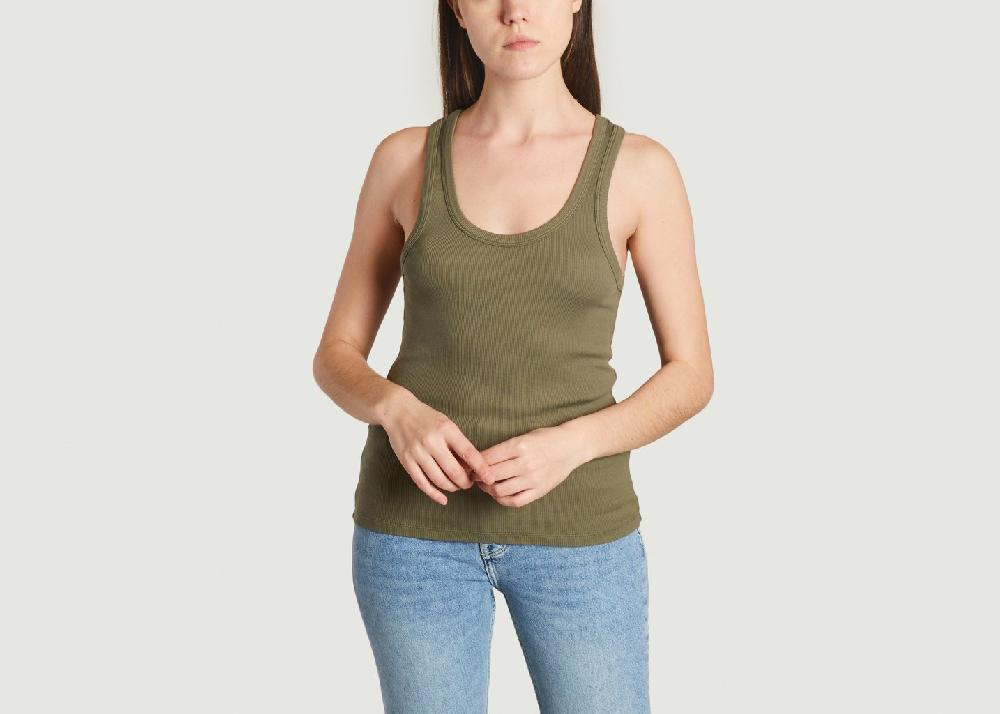 l'exception Débardeur en coton biologique Khaki Colorful Standard