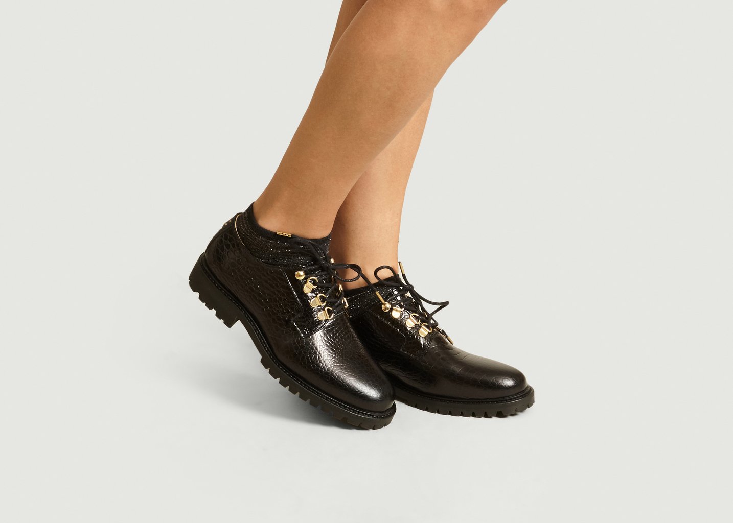 L'exception Derbies Agnès Croco Noir Odaje Ex M.Moustache