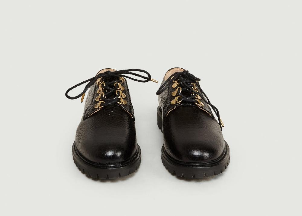 L'exception Derbies Agnès Croco Noir Odaje Ex M.Moustache