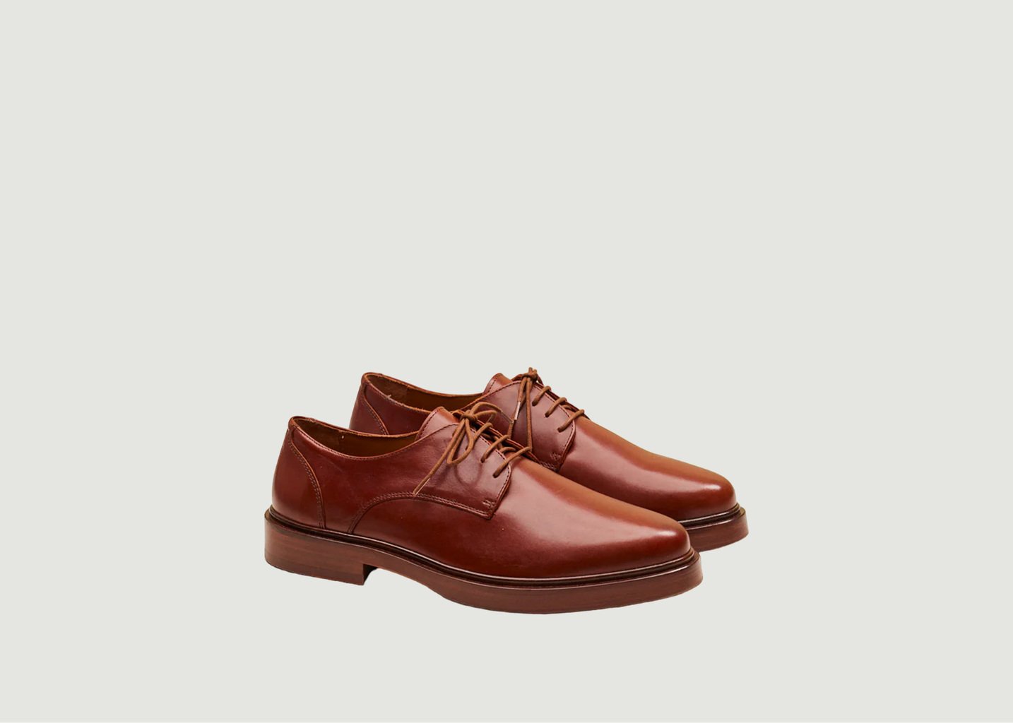 l'exception Derbies Edgar cuir Cognac Odaje ex M.Moustache