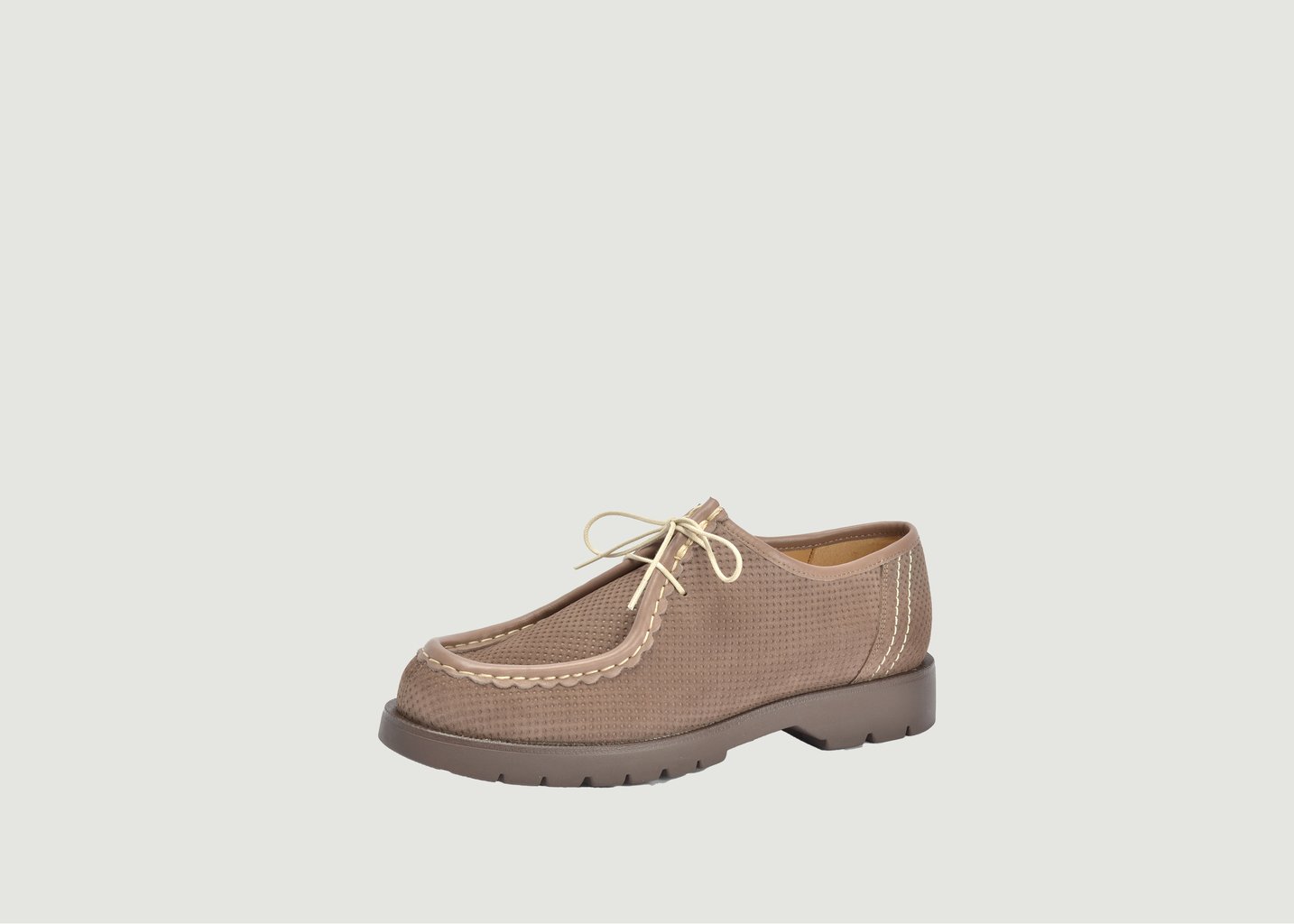l'exception Derbies en cuir Padror V Dots Taupe Kleman