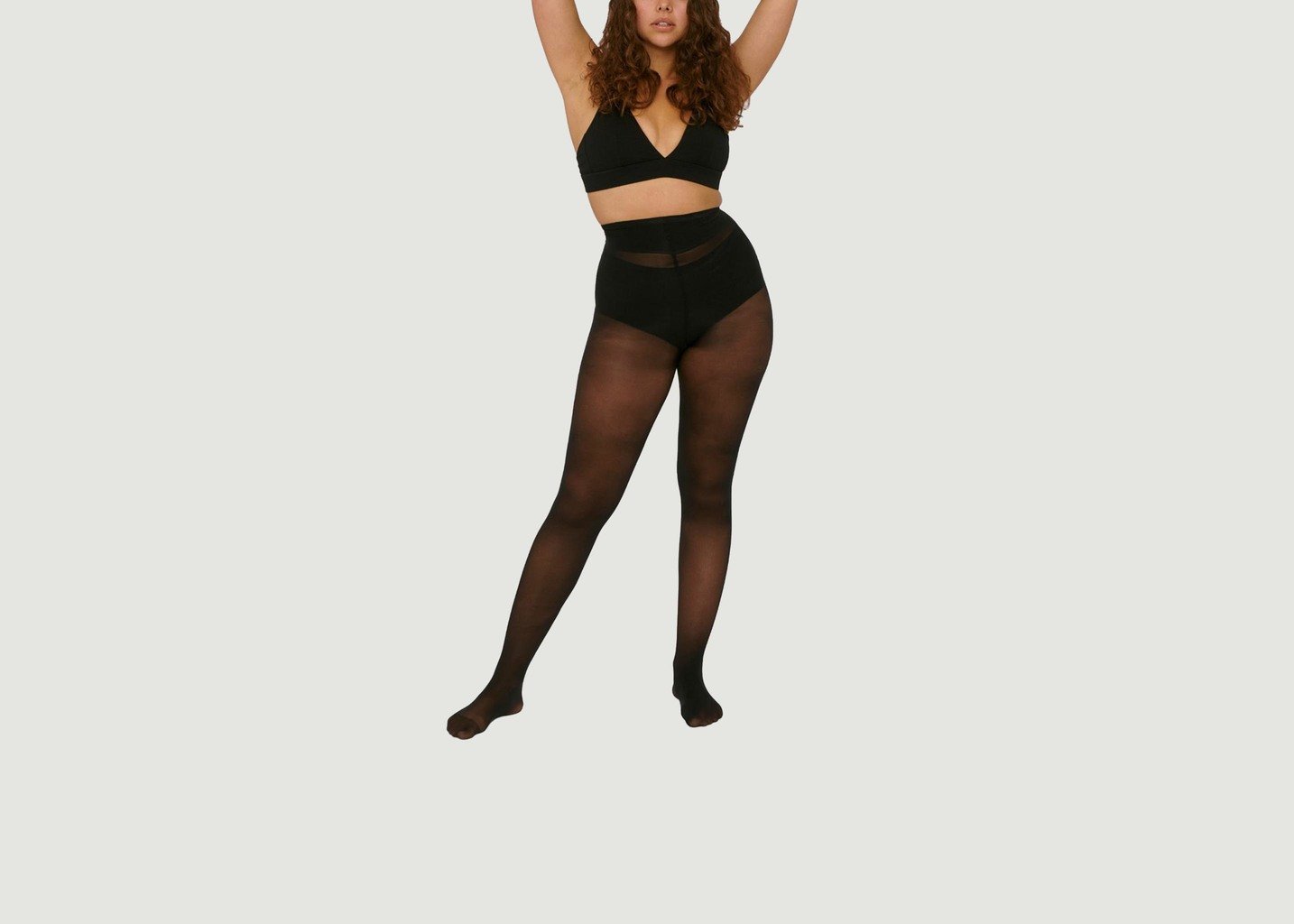 l'exception Deux Paires de Collants Semi Transparents 20D Noir Organic Basics