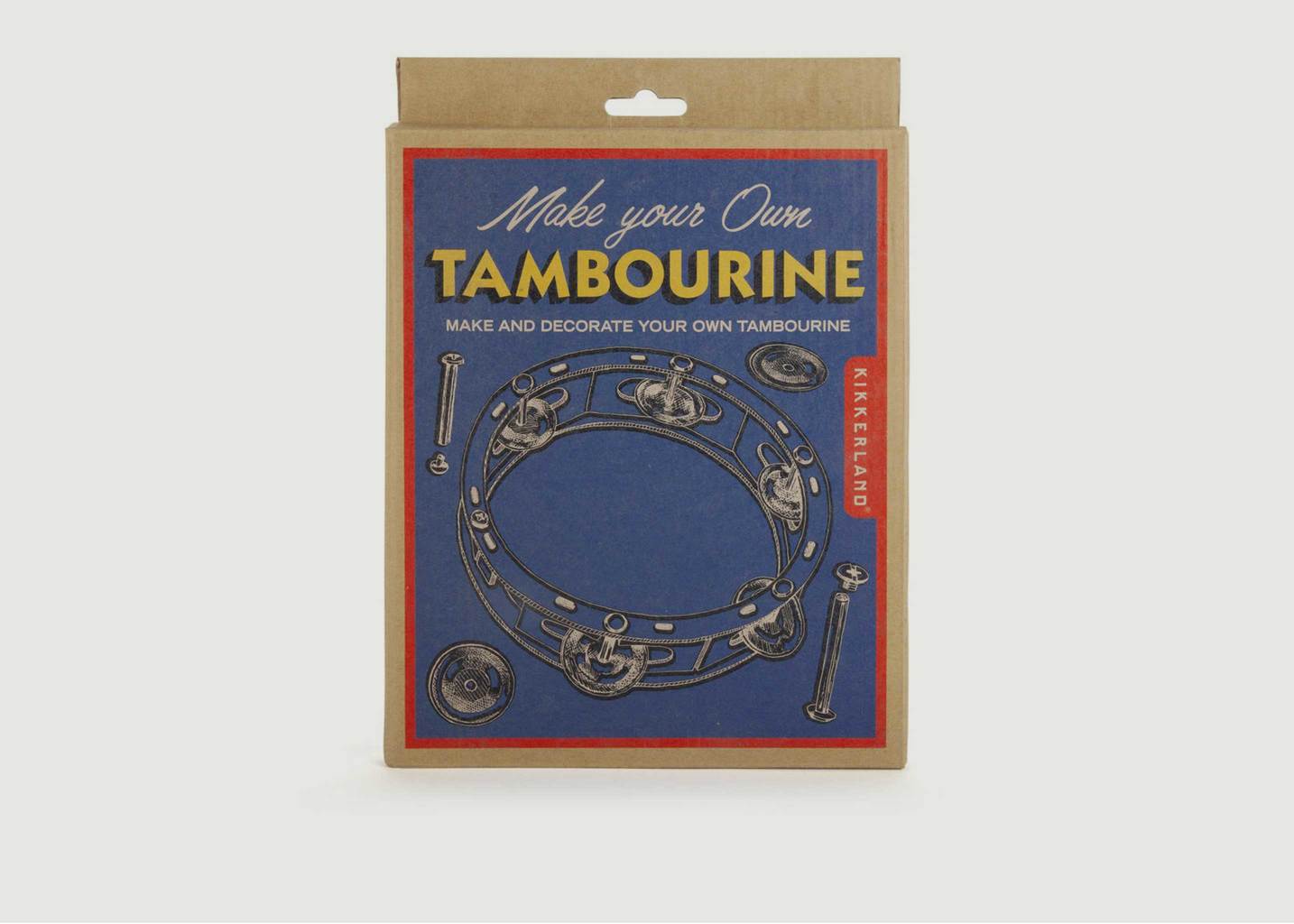 l'exception DIY Tambourin Bois Et Métal Bois Kikkerland