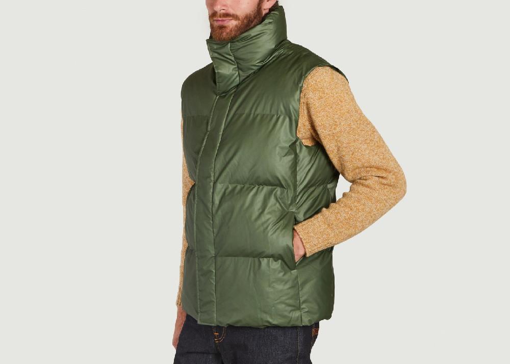 L'exception Doudoune Courte Sans Manche Coupe Boxy Khaki Rains