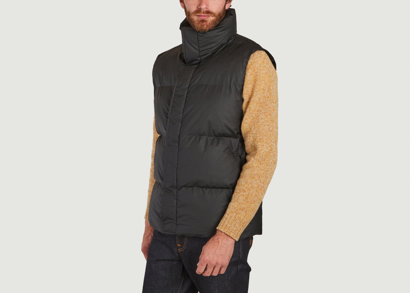 L'exception Doudoune Courte Sans Manche Coupe Boxy Noir Rains
