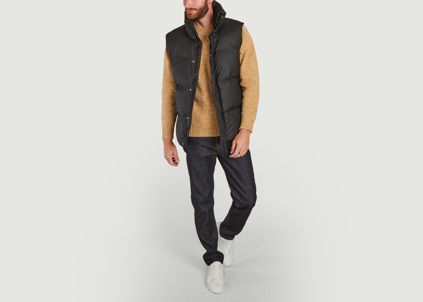 L'exception Doudoune Courte Sans Manche Coupe Boxy Noir Rains