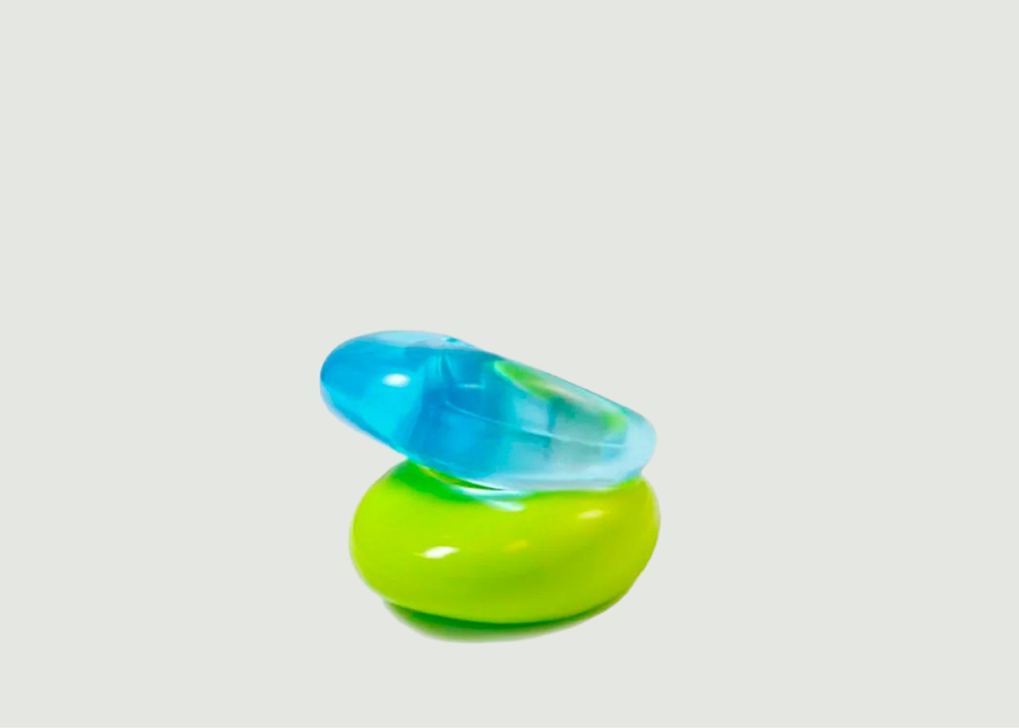l'exception Duo de bagues en plastique Caribbean Mix Multicolore La Manso