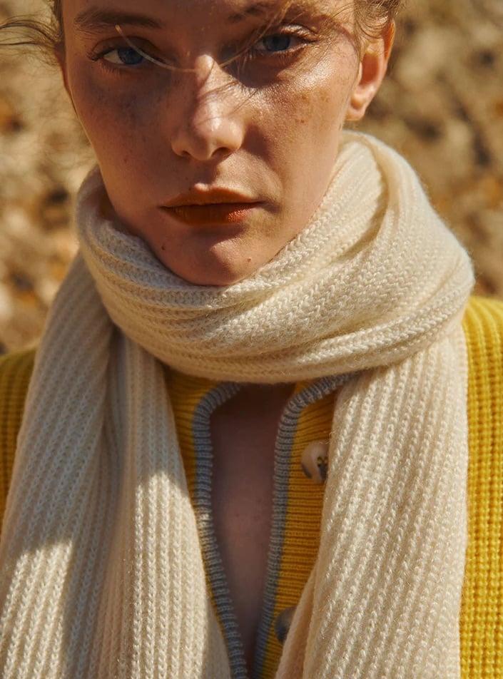 L'exception Écharpe Alix Crème Lafrançaise Mailles In France