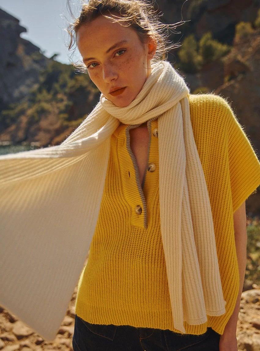 L'exception Écharpe Alix Crème Lafrançaise Mailles In France