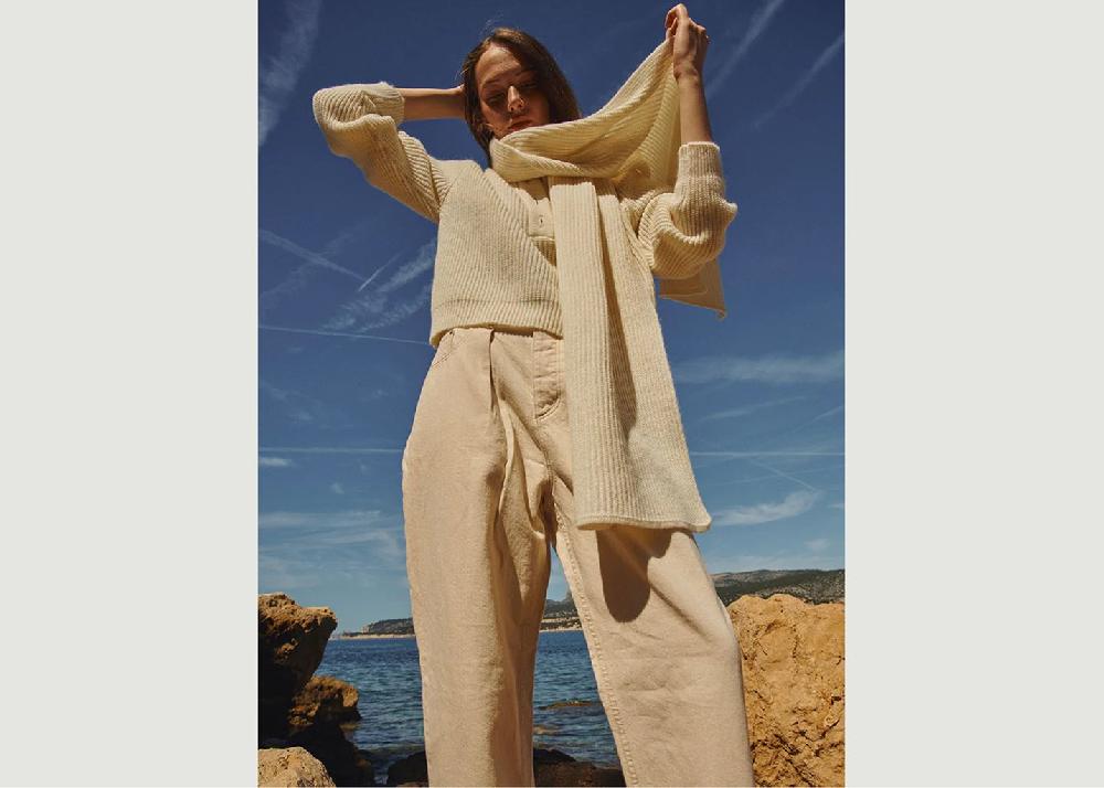 l'exception Écharpe Alix Crème Lafrançaise Mailles in France