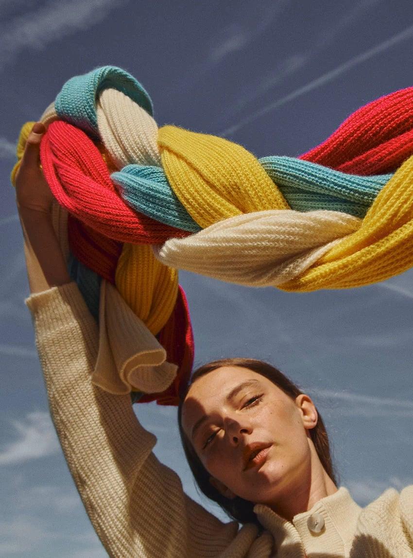 L'exception Écharpe Alix Jaune Lafrançaise Mailles In France