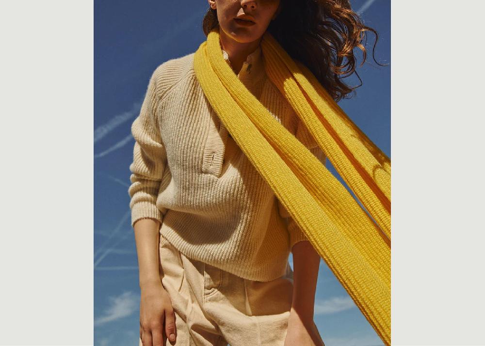 l'exception Écharpe Alix Jaune Lafrançaise Mailles in France