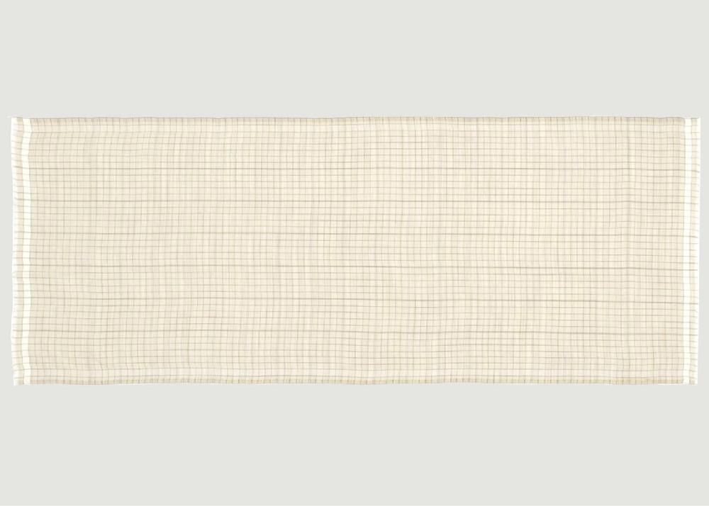 l'exception Echarpe en laine à carreaux Nº557 Beige Moismont