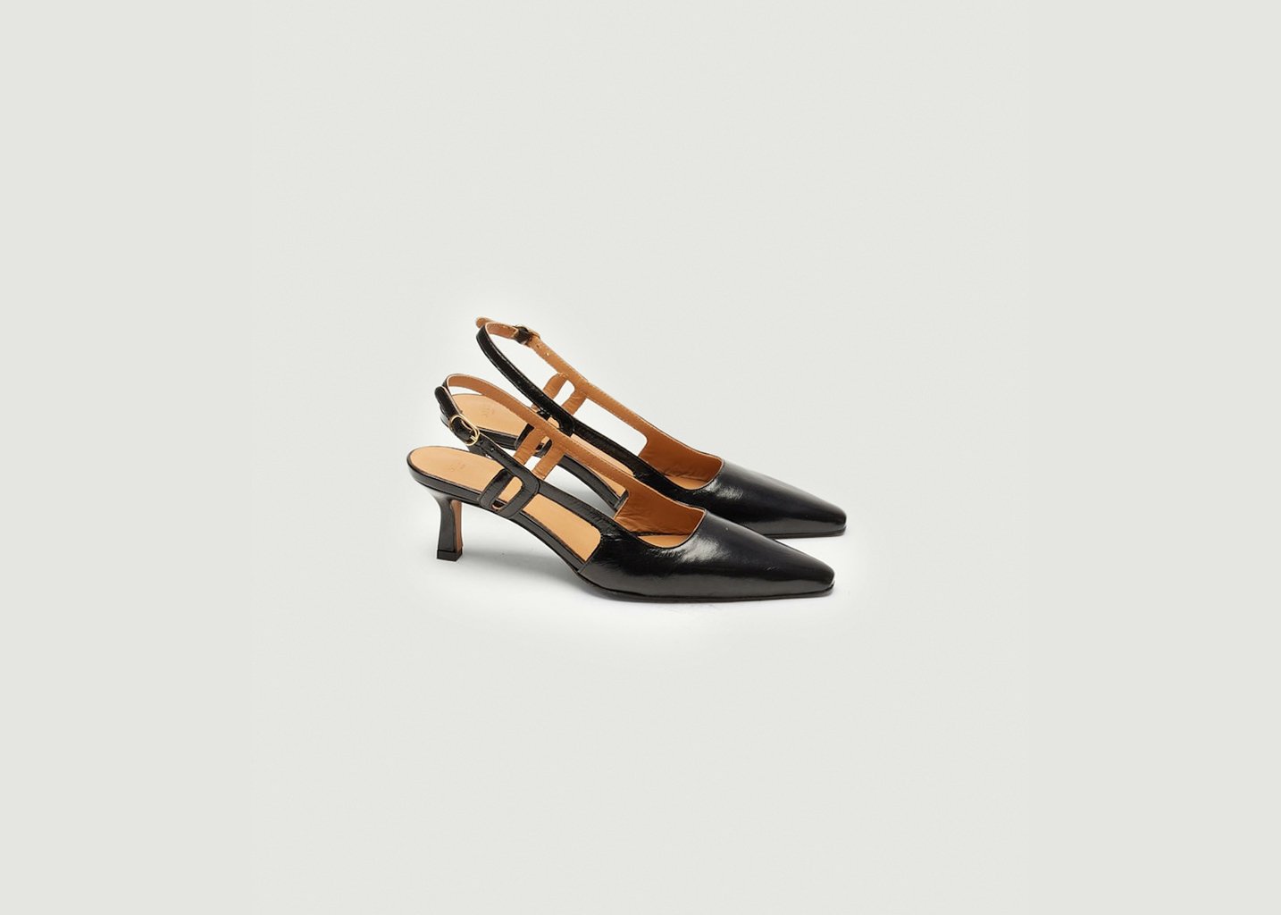 L'exception Escarpins Betty Noir Odaje Ex M.Moustache