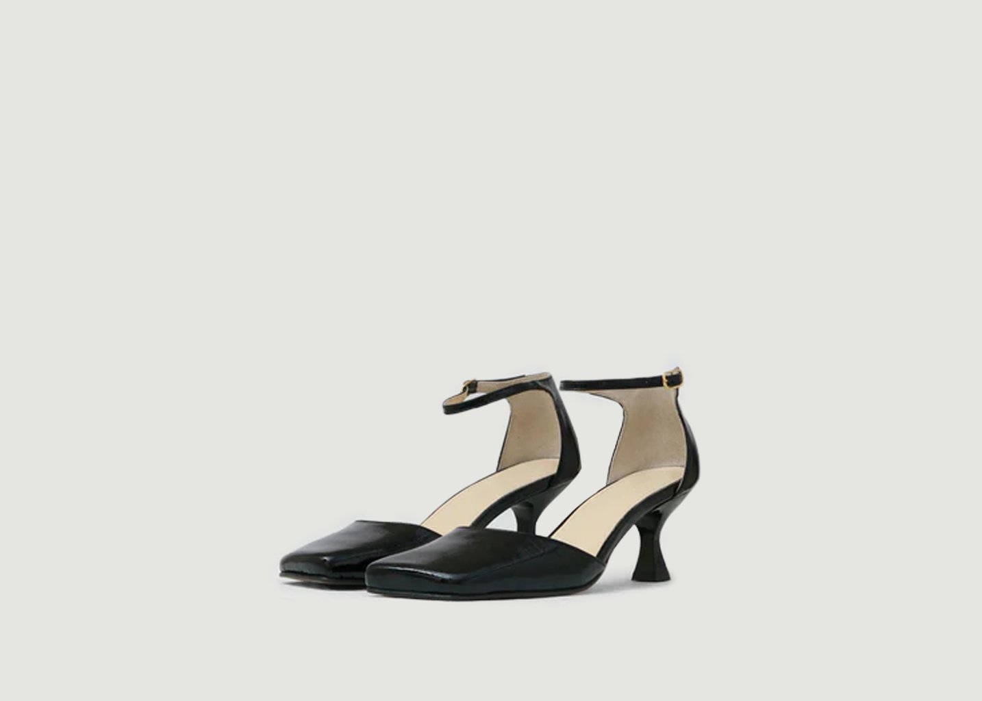 L'exception Escarpins En Cuir Verni Fabiola Noir Souliers Martinez