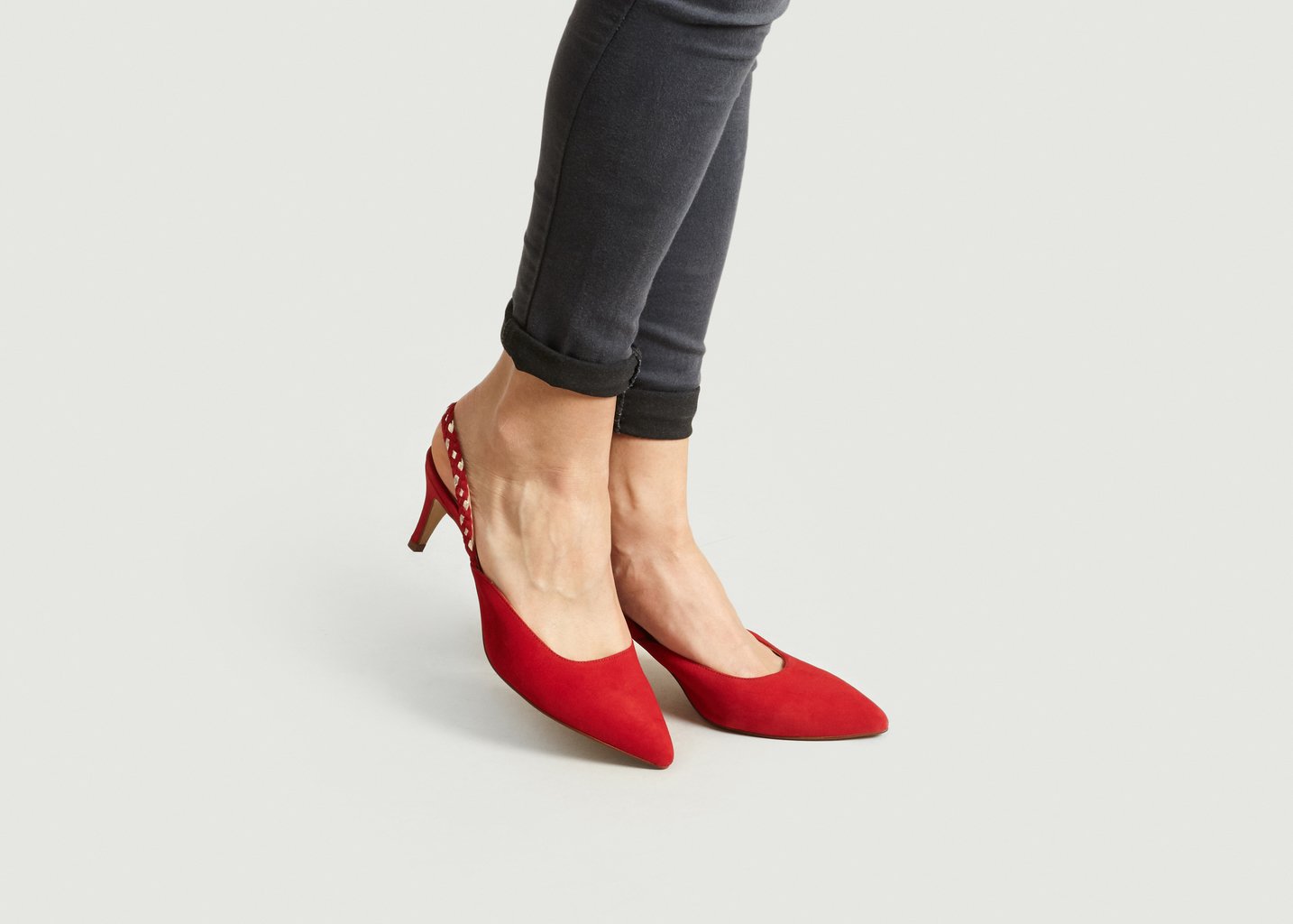 L'exception Escarpins Ouverts Nicholson Rouge Petite Mendigote Paris