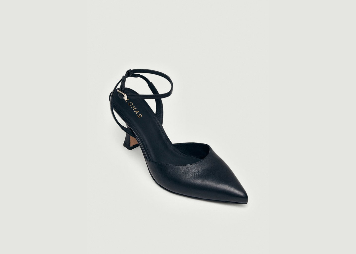 L'exception Escarpins Pointus En Cuir Cendrillon Noir Alohas