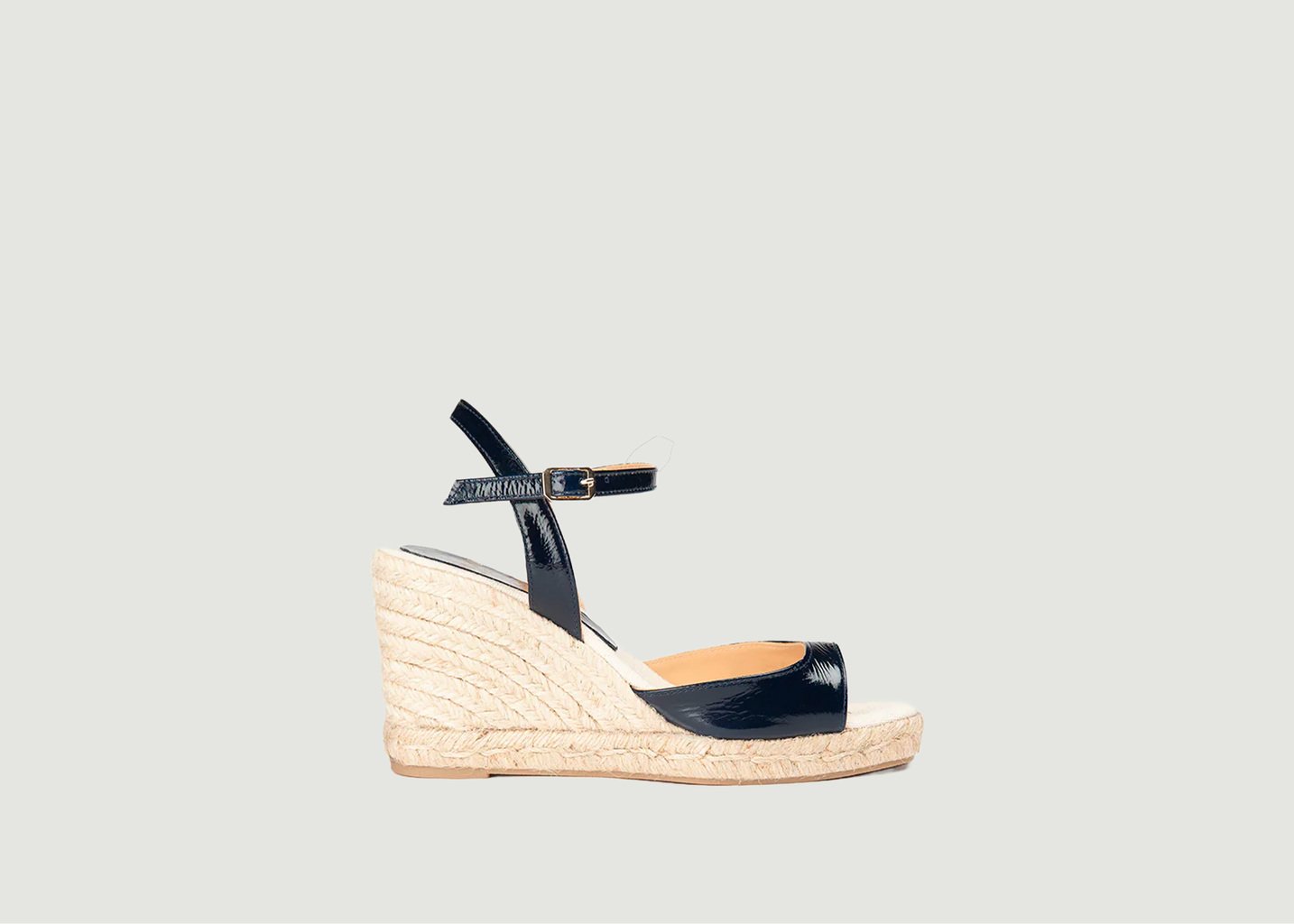 l'exception Espadrilles Beverly verni Bleu Marine Anaki