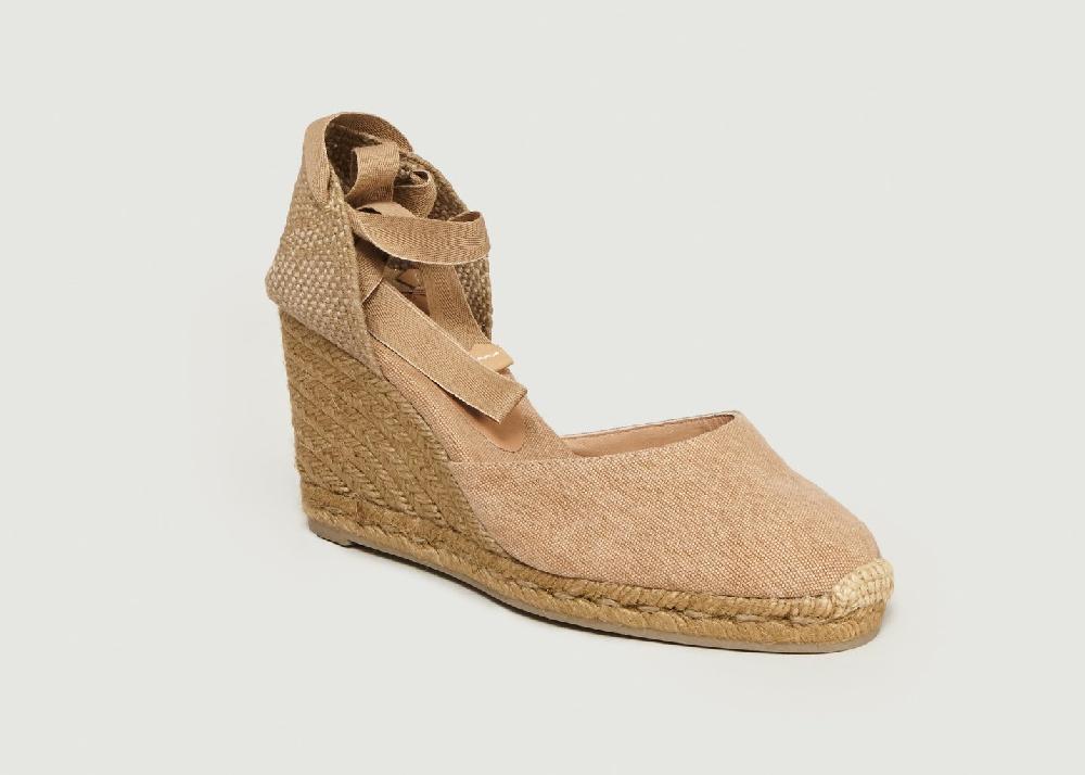 l'exception Espadrilles Compensées A Plateau Carina Colorblock Moka Castañer