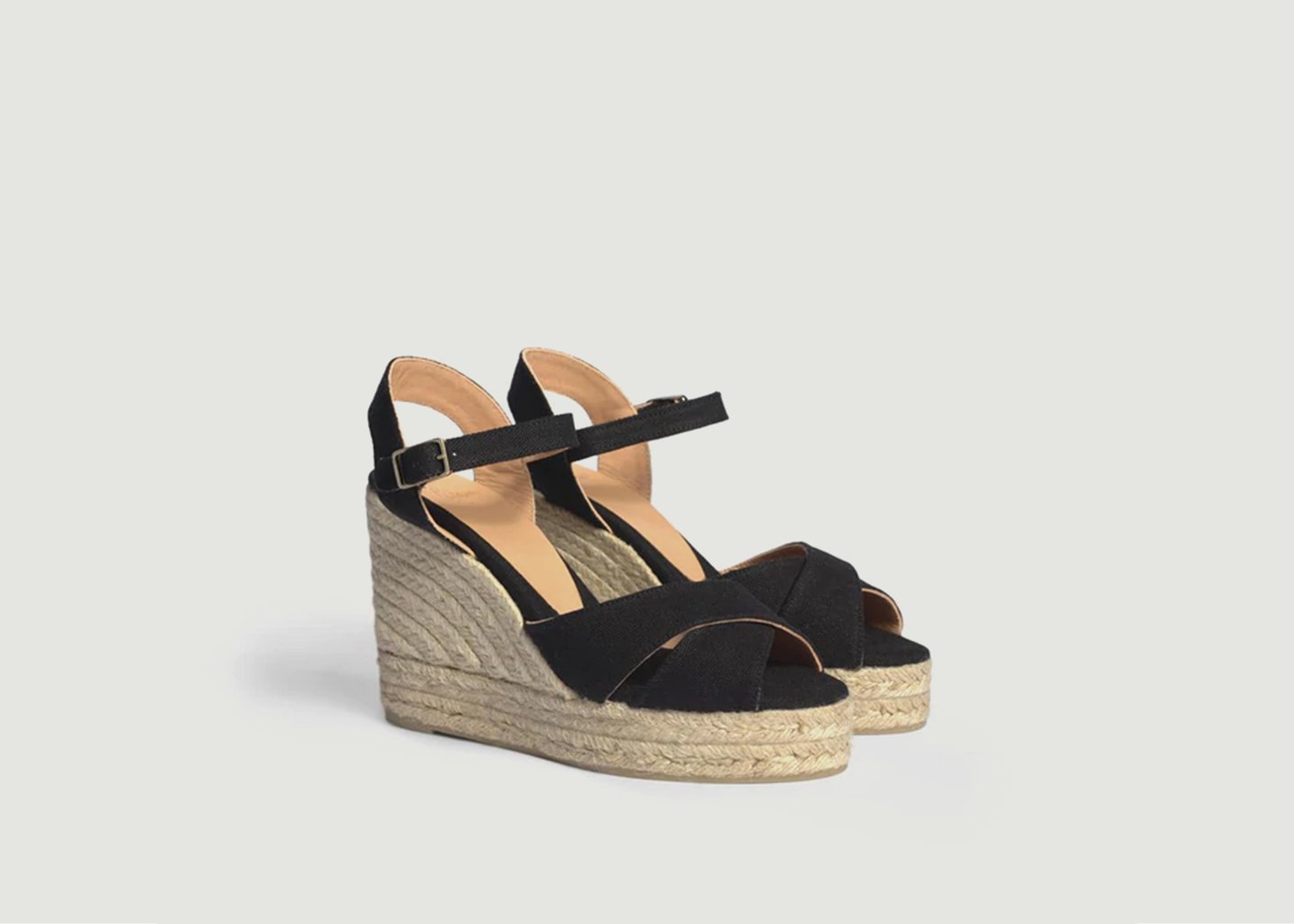 L'exception Espadrilles Compensées Blaudell Noir Castañer