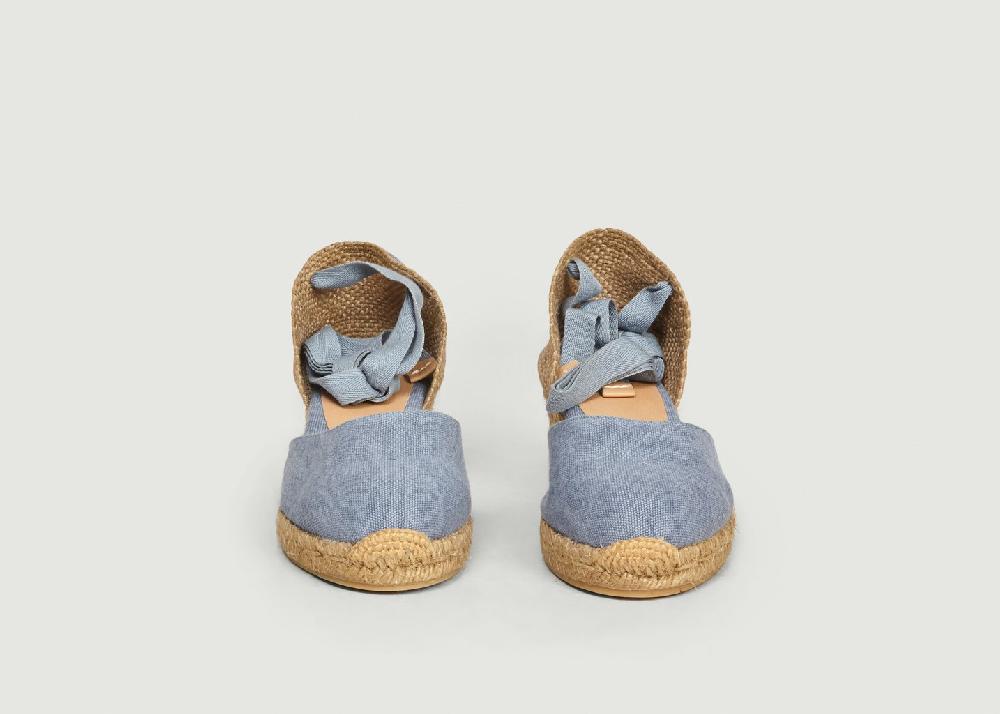 L'exception Espadrilles Compensées Carina Bleu Pétrole Castañer