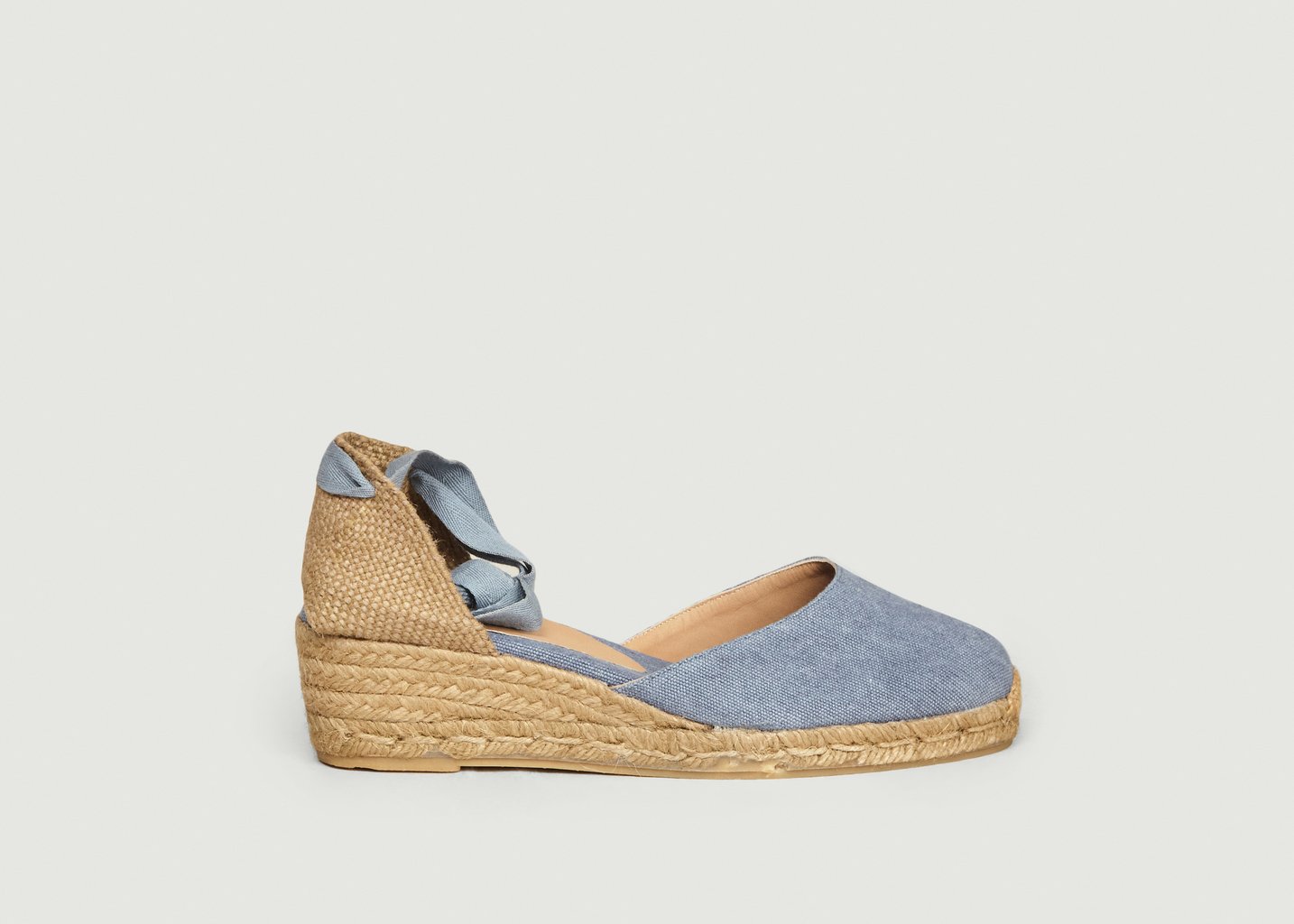 L'exception Espadrilles Compensées Carina Bleu Pétrole Castañer