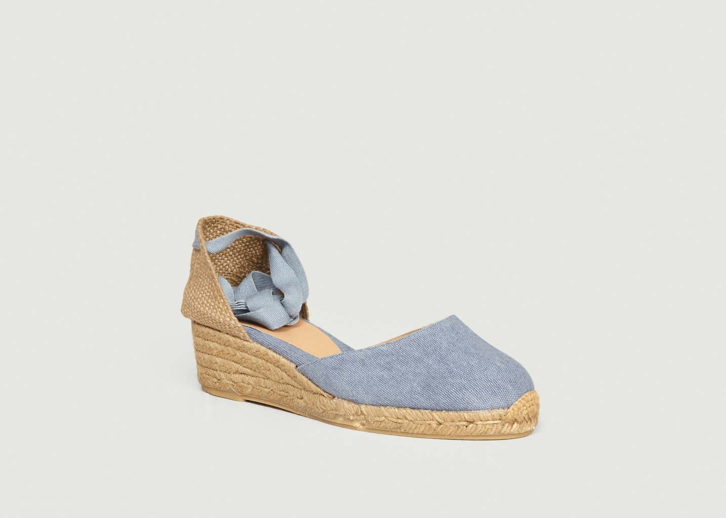 l'exception Espadrilles compensées Carina Bleu Pétrole Castañer
