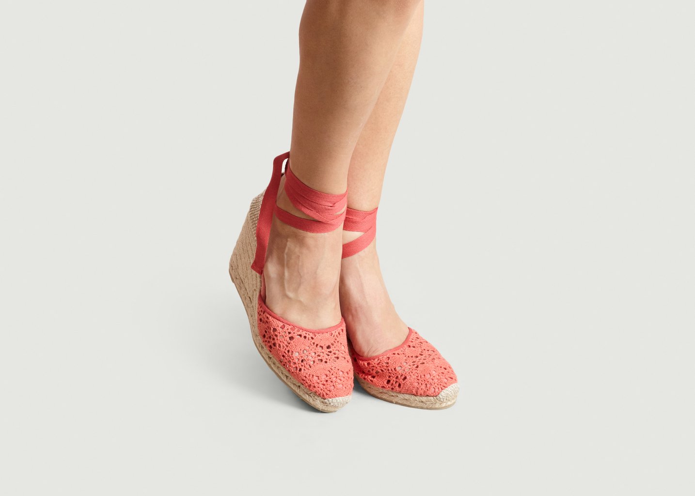 L'exception Espadrilles Compensées Crochet Carina Rose Castañer