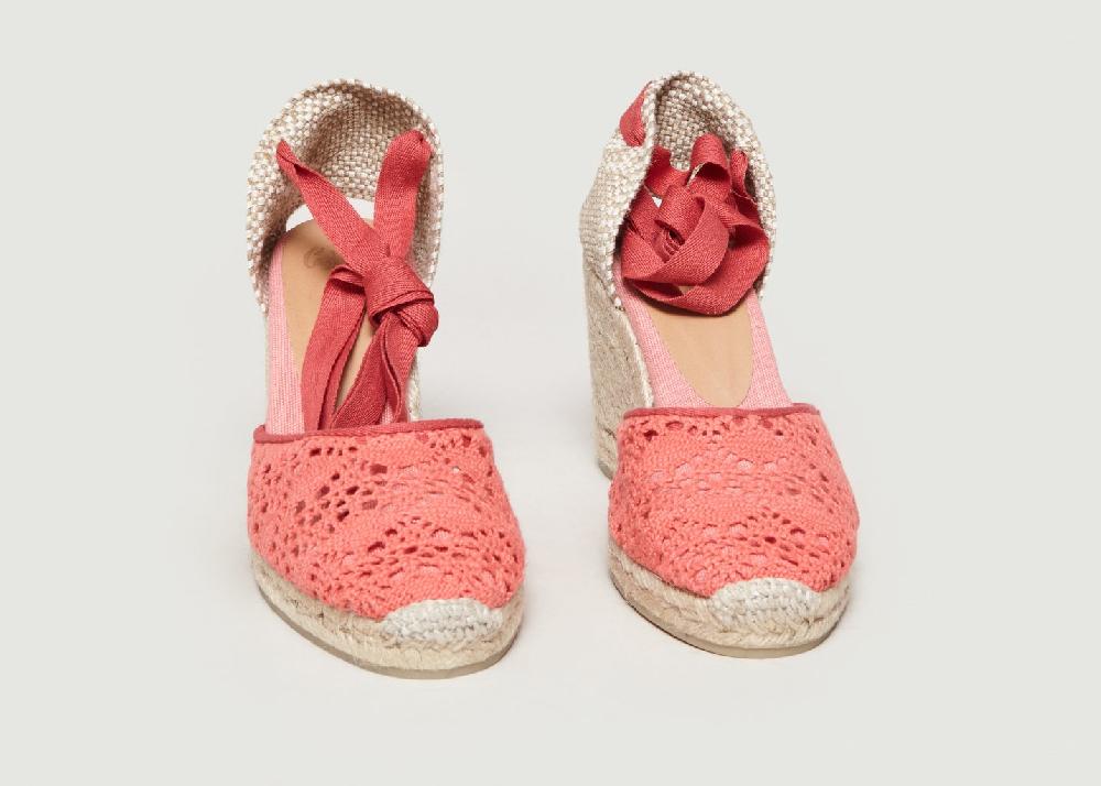 L'exception Espadrilles Compensées Crochet Carina Rose Castañer