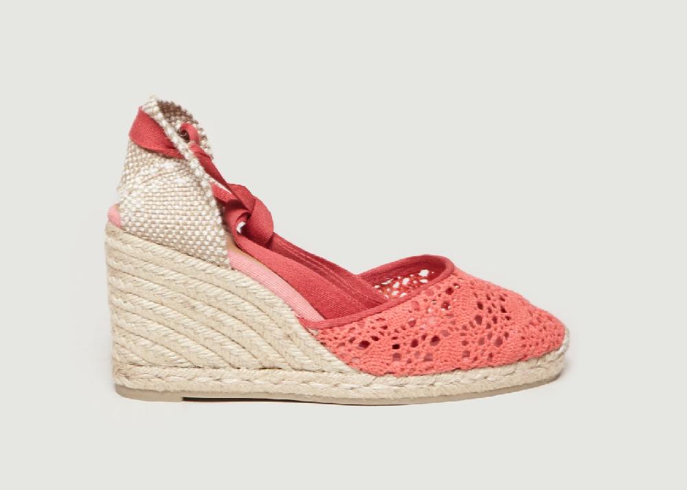 L'exception Espadrilles Compensées Crochet Carina Rose Castañer