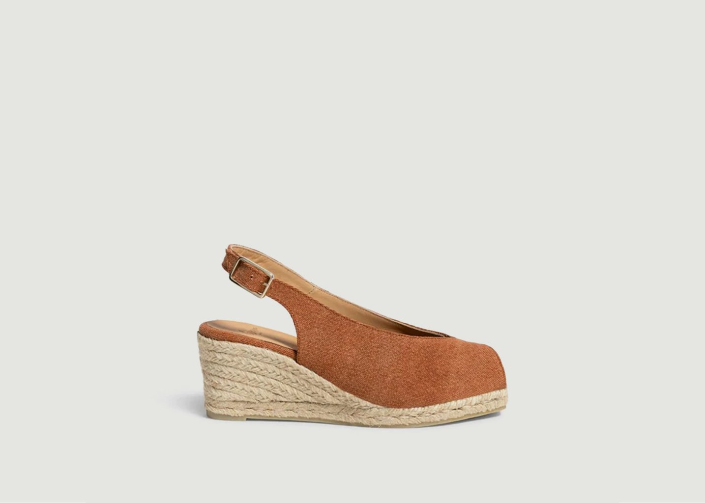 l'exception Espadrilles compensées peep toe Dosalia Brique Castañer