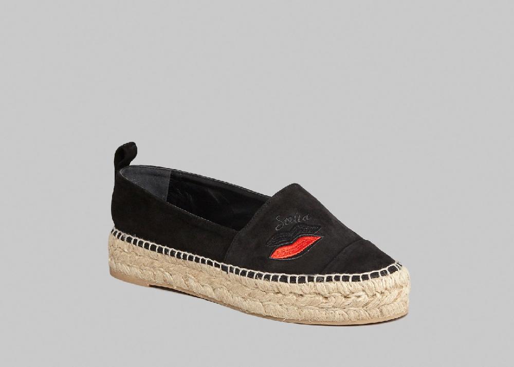 l'exception Espadrilles Velours Bouche Noir Sonia By Sonia Rykiel