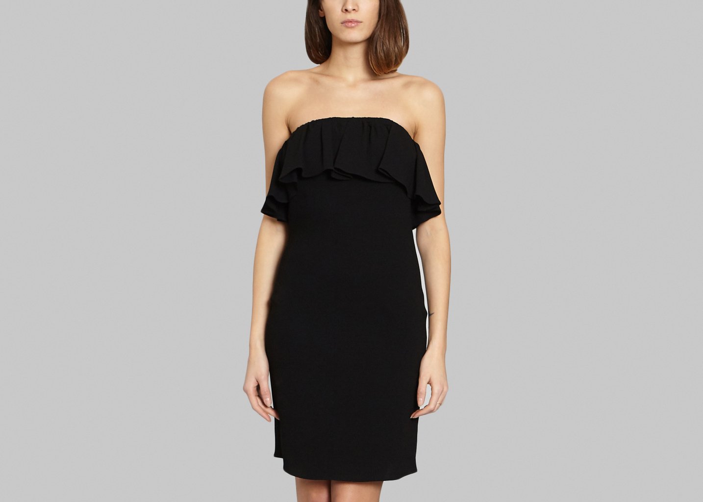 L'exception Fluid Crepe With Frill Noir Sonia By Sonia Rykiel