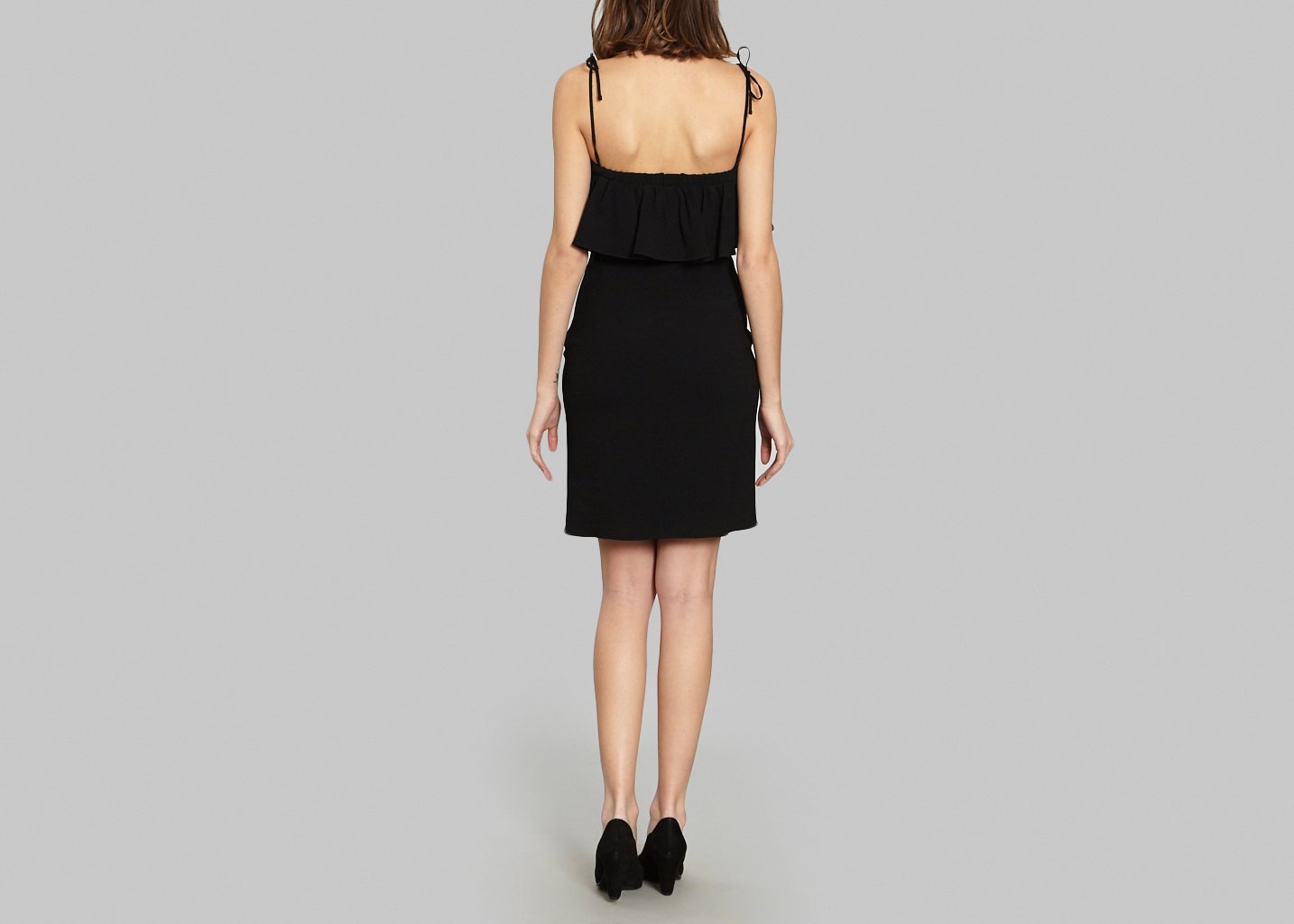 L'exception Fluid Crepe With Frill Noir Sonia By Sonia Rykiel