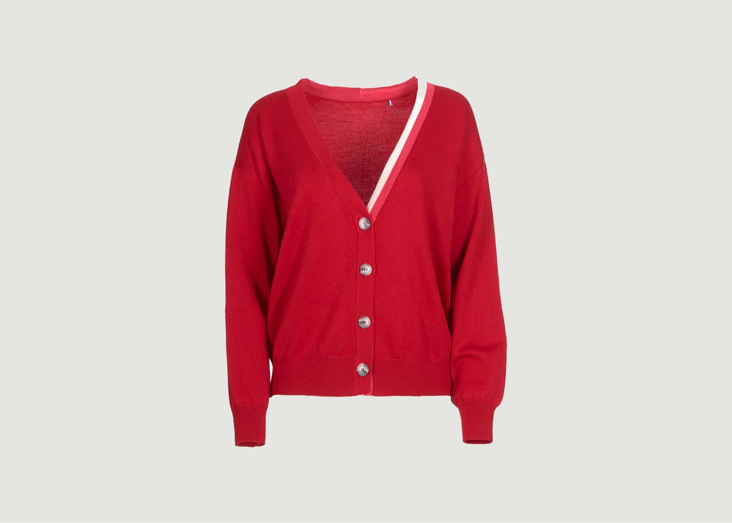l'exception Gilet Annabelle Rouge Foncé Lafrançaise Mailles in France