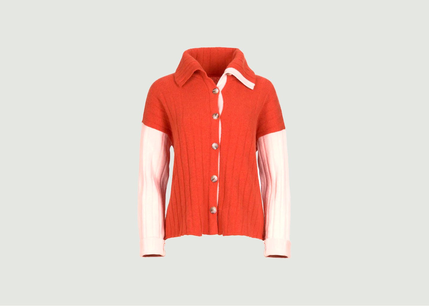 l'exception Gilet Aubane Orange Lafrançaise Mailles in France