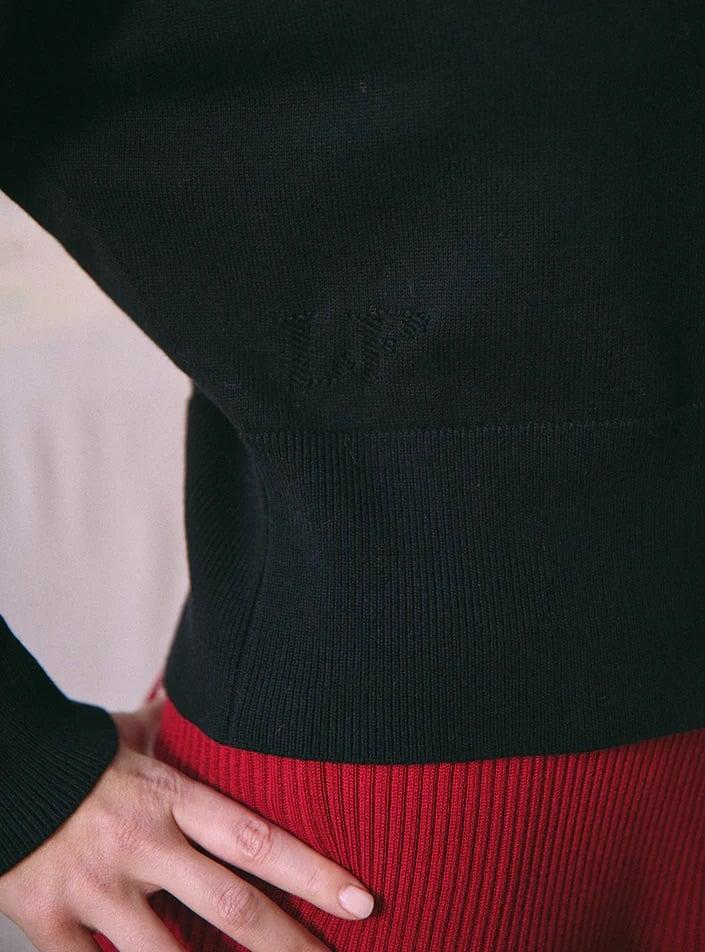 L'exception Gilet Bertille Noir Lafrançaise Mailles In France