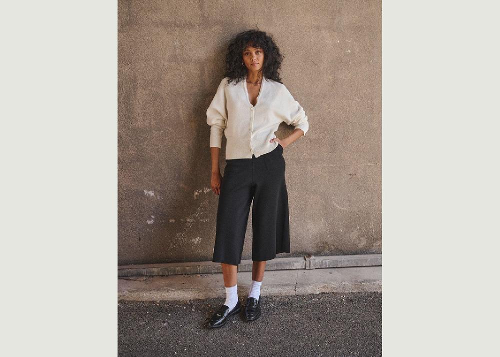 L'exception Gilet Carole Crème Lafrançaise Mailles In France