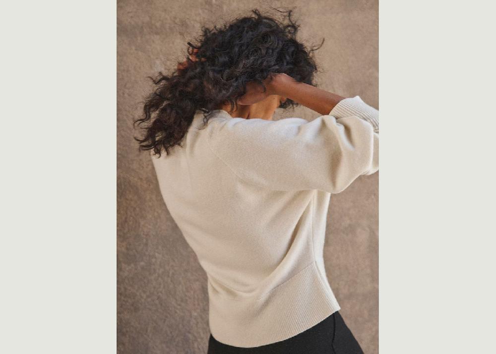 L'exception Gilet Carole Crème Lafrançaise Mailles In France