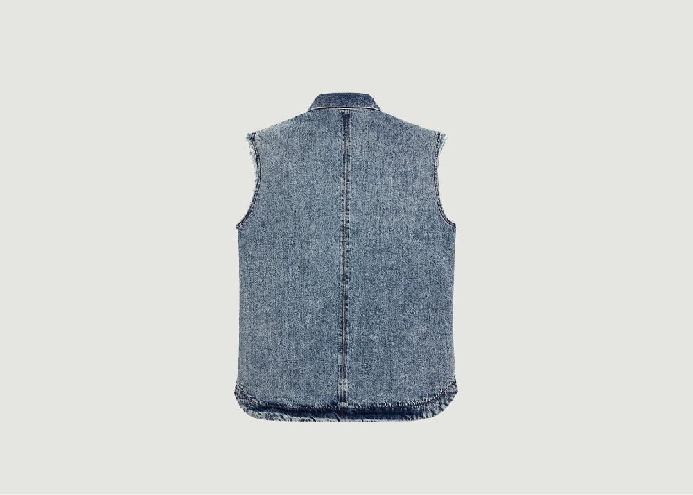 L'exception Gilet Evolution En Denim Upcyclé Bleu Clair ADN Paris