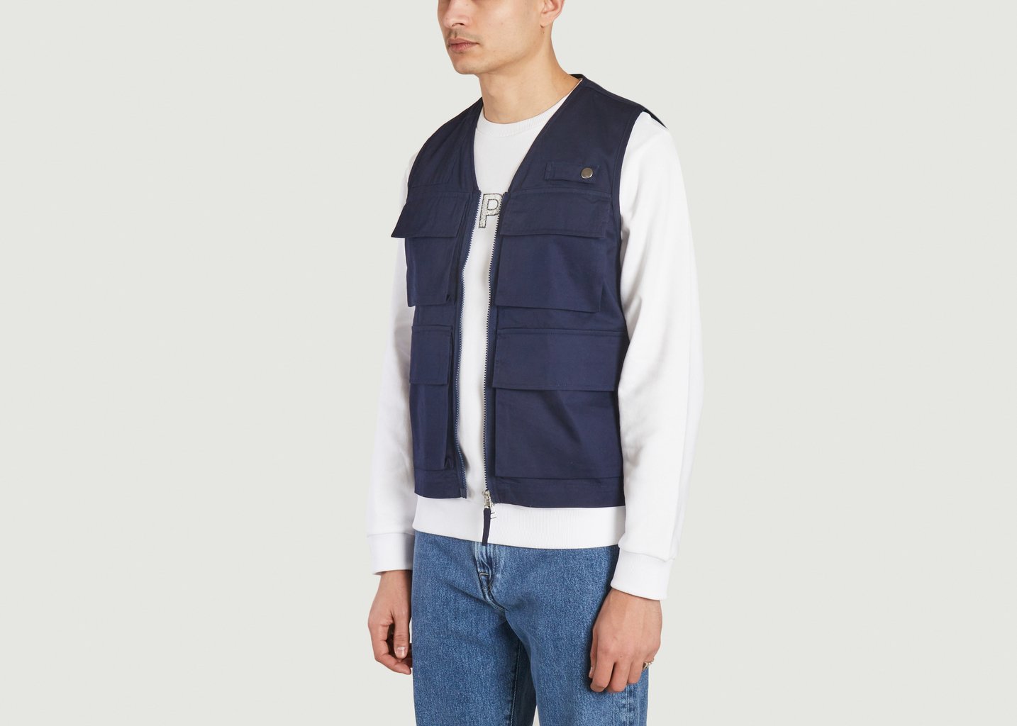 L'exception Gilet Photographers Bleu Marine Universal Works