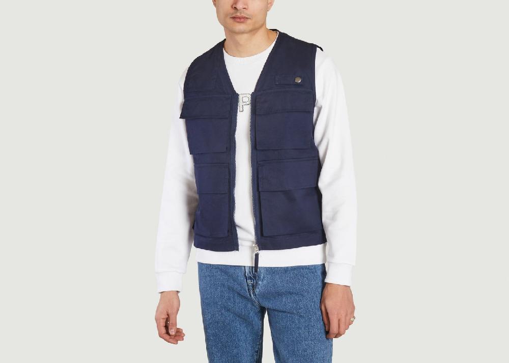 l'exception Gilet Photographers Bleu Marine Universal Works