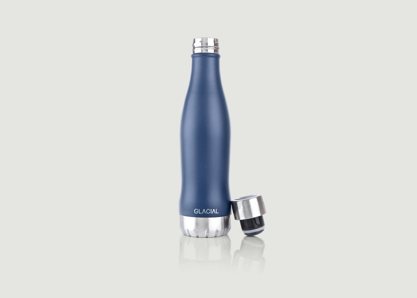 l'exception Gourde Matte Navy 400ml Bleu Marine Glacial