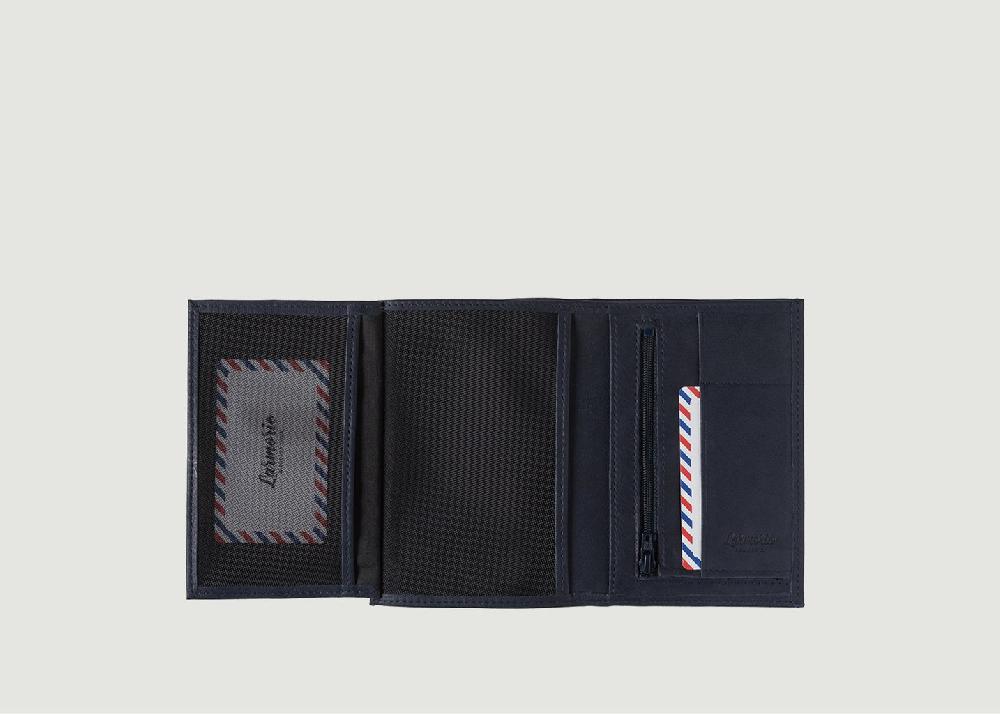 L'exception Grand Portefeuille Albert Cuir Vintage Bleu Larmorie