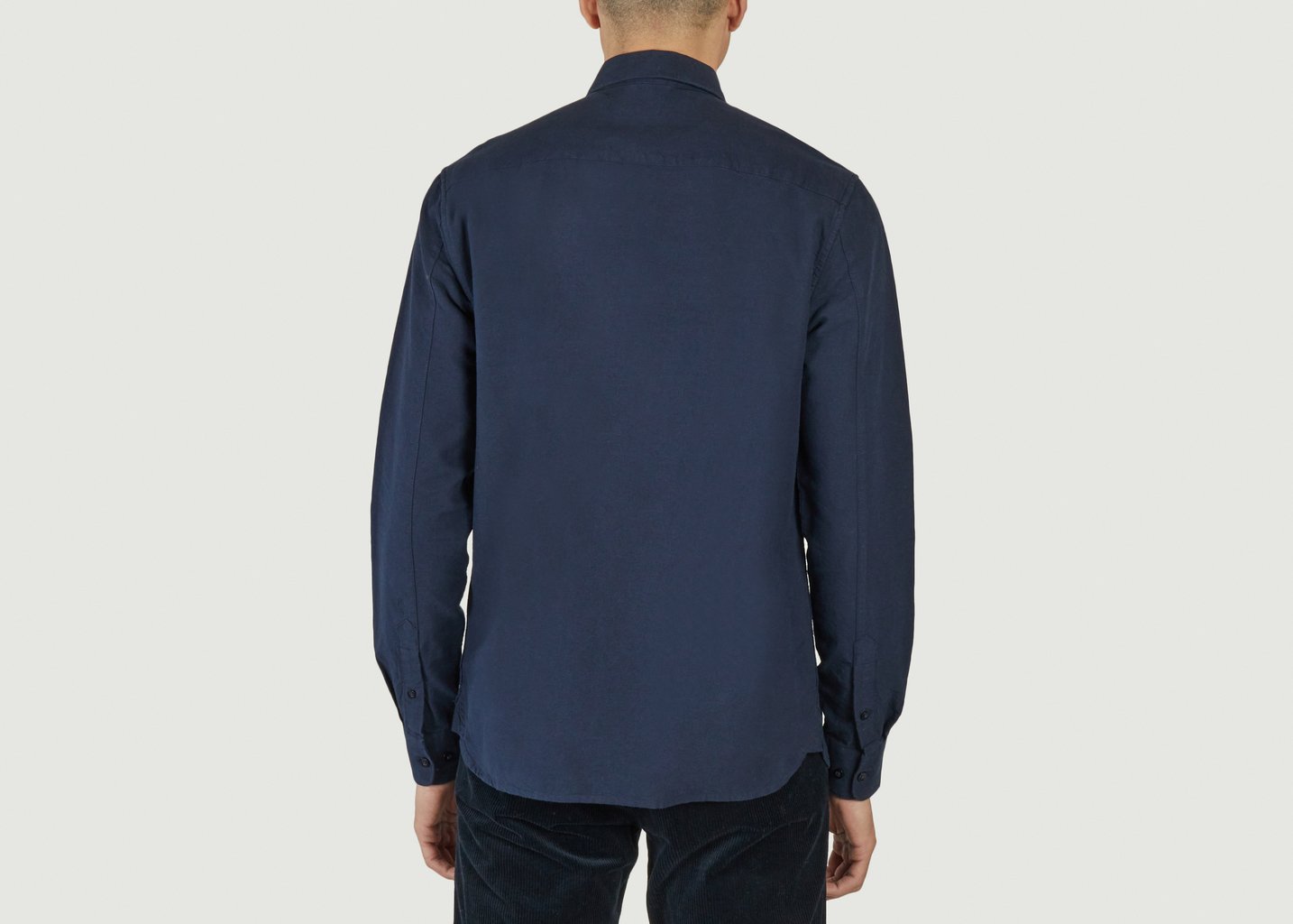 L'exception HARALD Small Owl Oxford Regular Fit Shirt GOTS Vegan Bleu Pétrole Knowledge Cotton Apparel