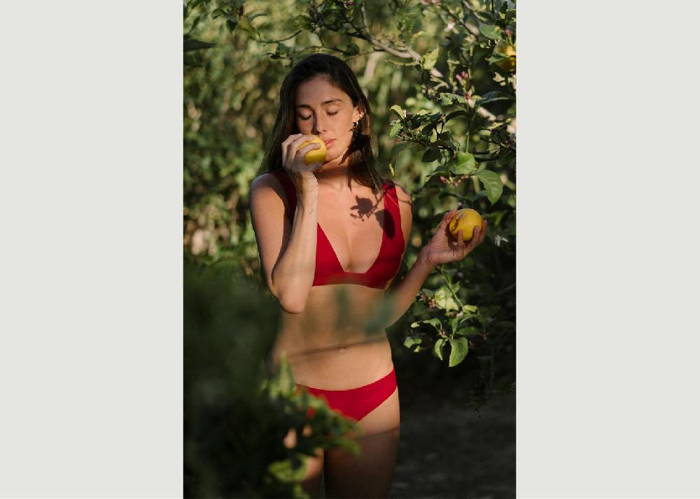 l'exception Haut de maillot Simi réversible Cerise Kaly Ora